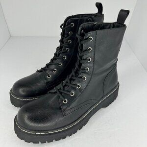 Sincerely Jules Womens P0HRL02P Harley Black Lace Up Size 9.5M Combat Boots